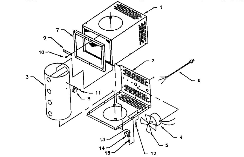 Unit Parts Diagram and Parts List for 6105  US Stove Company Furnace